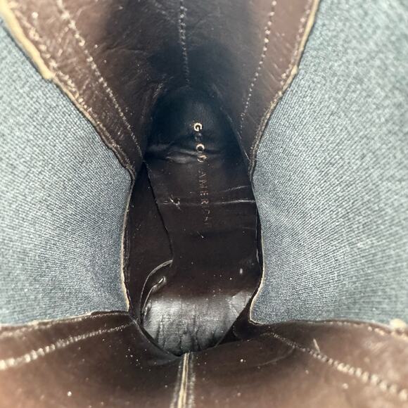 NEW Good American Women’s Pointed Toe Neoprene Chelsea Booties Brown Size 6.5 - Picture 5 of 10